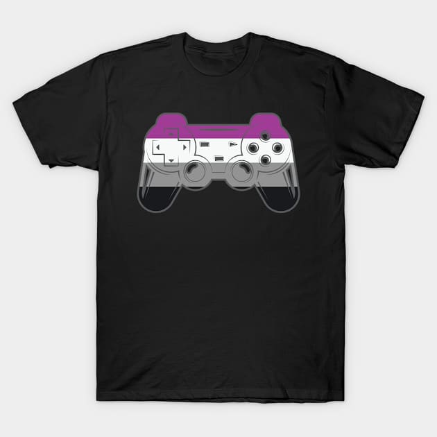 Gaymer LGBT Pride Asexual Pixel Heart T-Shirt by ssflower